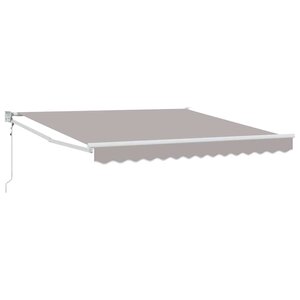 vidaXL Auvent Rétractable Gris clair 350 x 250 cm tissu