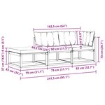 vidaXL Unité de canapé sectionnel Blanc 241 5 x 83 x 73 cm