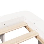 vidaXL Cadre de lit sans matelas blanc 140x190 cm bois de pin massif