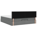 VidaXL Cadre de lit ottoman avec matelas gris foncé 200x200cm tissu