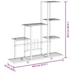 vidaXL Support pour plantes sur roues 94 5x25x92 5 cm Noir Métal