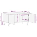 vidaXL Table basse Marron 80 x 50 x 40 cm Bois de mangue massif