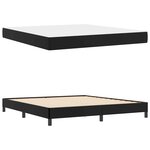 vidaXL Cadre de lit avec matelas Noir 180 x 200 cm tissu