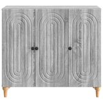 vidaXL Buffet Sonoma gris 89 x 34 5 x 80 cm Bois d'ingénierie