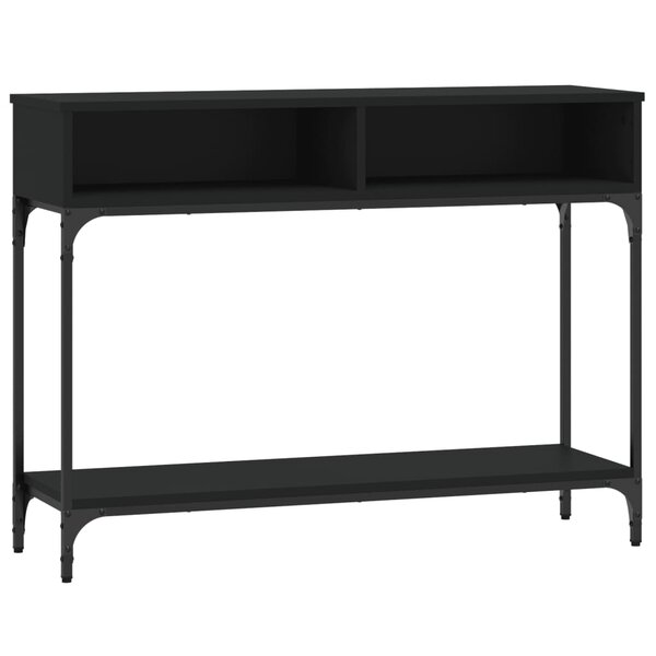 vidaXL Table console noir 100x30 5x75 cm bois d'ingénierie