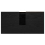 vidaXL Meuble de Lavabo de Salle de Bain Chêne noir 65 x 33 x 60 cm