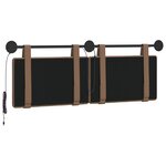 vidaXL Tête de lit suspendue Avec lumière LED Cappuccino Simili cuir