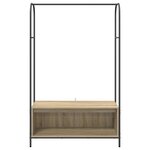 vidaXL Porte-vêtements Chêne brun 100 x 44 x 160 cm Bois d'ingénierie