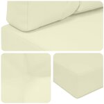 vidaXL Coussin de canapé d'extérieur 3 Pièces Crème Polyester