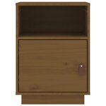 vidaXL Table de chevet Marron miel 40x34x55 cm Bois de pin massif