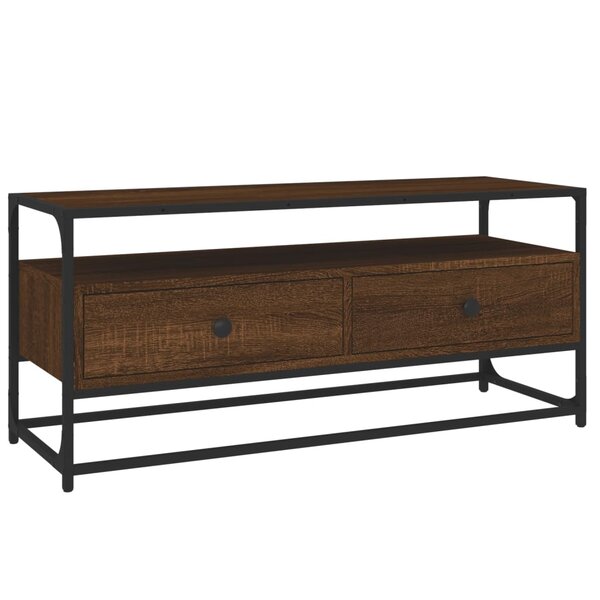 vidaXL Meuble TV chêne marron 100x35x45 cm bois d'ingénierie