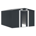 vidaXL Abri de jardin 257x298x178 cm Métal Anthracite