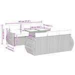vidaXL Salon de jardin avec coussins 7 Pièces gris clair résine tressée