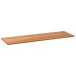vidaXL Dessus de bureau marron clair bois chêne massif rectangulaire