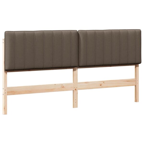 vidaXL Tête de lit capitonnée Marron et Taupe 180 cm Pin massif