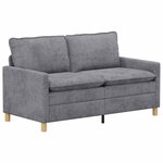 vidaXL Ensemble de Canapés 2 Pièces Gris clair Polyester