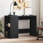 vidaXL Bureau noir 102x50x75 cm bois d'ingénierie