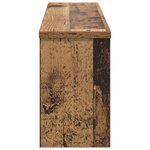 vidaXL Porte-manteau mural avec étagère Montage mural avec stockage Bois ancien 75 x 16 x 26 cm