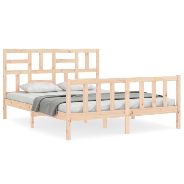 vidaXL Cadre de lit sans matelas 160x200 cm bois massif de pin