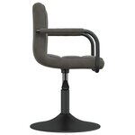 vidaXL Chaise de salle à manger Gris foncé Velours