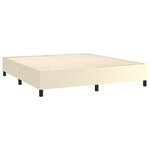 vidaXL Sommier à lattes de lit avec matelas Crème 160x200cm Similicuir