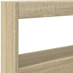 vidaXL Armoire tête de lit avec LED chêne sonoma 100x17x102 cm