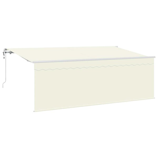 vidaXL Auvent Rétractable Crème 400 x 200 cm Polyester et Aluminium