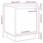 vidaXL Cabinet de chevet avec 2 Pièces chêne artisanal 39 x 34.5 x 50 cm