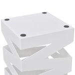vidaXL Porte-parapluie carré à rangement Blanc Acier 48 5 cm