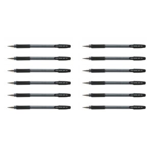 Stylo bille bps-gp à capuchon pointe extra large noir x 12 pilot