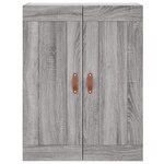 vidaXL Buffet haut Sonoma gris 69 5x34x180 cm Bois d'ingénierie