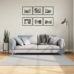 vidaXL Tapis HUARTE à poils courts doux et lavable gris 160x160 cm