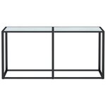 vidaXL Table console Marbre blanc 160x35x75 5 cm Verre trempé