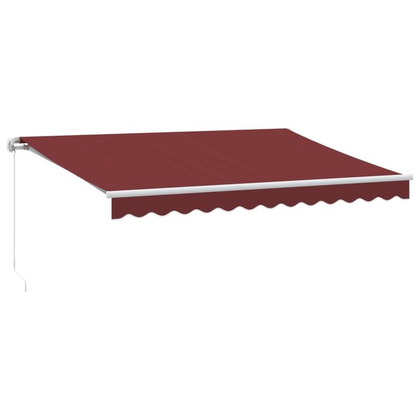 vidaXL Auvent manuel rétractable bordeaux 350x250 cm
