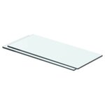 vidaXL Panneaux d'étagère 2 Pièces Verre Transparent 40 x 12 cm