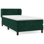 vidaXL Sommier à lattes de lit avec matelas Vert foncé 100x200 cm