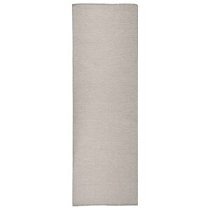 vidaXL Tapis à tissage plat d'extérieur 80x250 cm gris clair