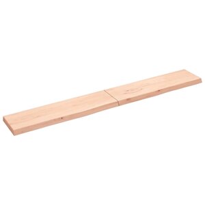 vidaXL Étagère murale 220x30x(2-6) cm bois de chêne massif non traité
