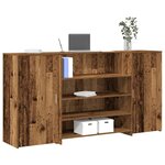 vidaXL Bureau de réception vieux bois 200x50x103 5cm bois d'ingénierie