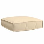 vidaXL Coussin de palette beige pour assise 60x60x12 cm en tissu Oxford.