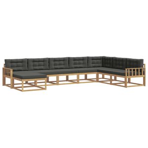 vidaXL Ensemble de canapés d'extérieur 8 pc Blanc et anthracite