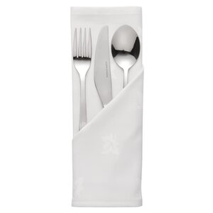 Serviette blanche en coton motif feuille de lierre 450 x 450 mm - lot de 10 - mitre -  - coton 450x450xmm