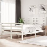 vidaXL Cadre de lit sans matelas blanc 120x200 cm bois de pin massif