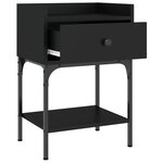vidaXL Table de chevet noir 40 5x31x60 cm bois d’ingénierie
