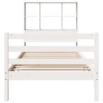 vidaXL Lit bibliothèque sans matelas blanc 90x190cm bois de pin massif