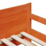 vidaXL Lit extensible pour enfants Marron cire 80 x 130 / 165 / 200 cm