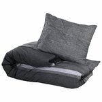 vidaXL Ensemble de housse de couette gris foncé 135x200 cm Coton