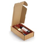 Boîte carton brune avec fermeture latérale 21 5x15 5x10 cm (lot de 20)