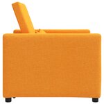 vidaXL Canapé-lit convertible 3-en-1 jaune foncé en tissu