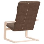 vidaXL Chaise de relaxation Marron foncé Tissu